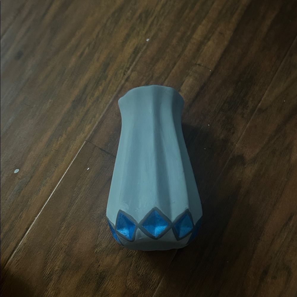 Elegant Gray and Blue Vase